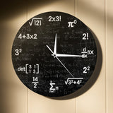 Mathematical Equation Symbols Wall Clock