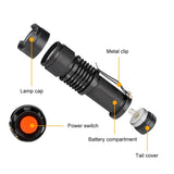 Zoomable LED UV Flashlight SK68 Violet Light 1200LM Adjustable Focus 3 Modes  Lamp Used By AA Or 14500 Battery(365nm)