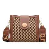 Checkerboard Women's Bag Fashion Small Square Bag Simple Bag New Texture Stitching Bag Messenger Bag