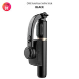 Q08 Gimbal Stabilizer Mobile Phone Video Stabilizer Bluetooth Selfie Stick Tripod for Smartphone Live Vertical Shooting Bracket