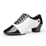 Men's Professional Dancing Shoe Indoor Modern Tango Ballroom Latin Black White Man Dance Shoes