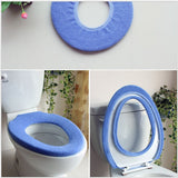 O-Shape Universal Toilet Ring Polyester Thickened Toilet Seat Cover Seat Toilet Cover Toilet Cleaning Dust Cover