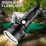 New P50 Strong Light Fixed Focus Flashlight Power Display USB Charging Outdoor Lighting Strong Light Flashlight