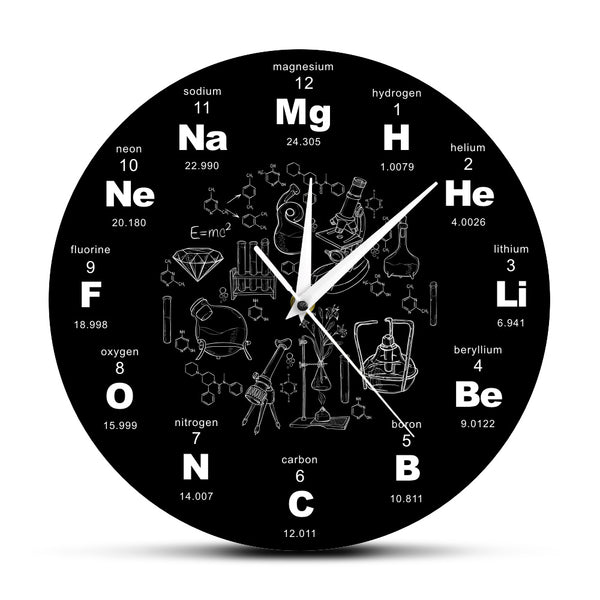 Periodic Table Clock Decorative Wall Clock