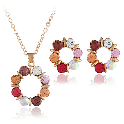 Engagement Jewelry Sets Necklace Earrings