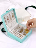 Single-Layer PU Simple Jewelry Storage Box Creative Portable Jewelry Box Earrings Ring Small Jewelry Box