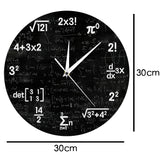 Mathematical Equation Symbols Wall Clock