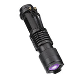 Mini 3 Modes LED UV Flashlight Q5 SK68 Waterproof Zoomable  Lantern Torch 395nm Violet Light Lamp Used By AA Or 14500