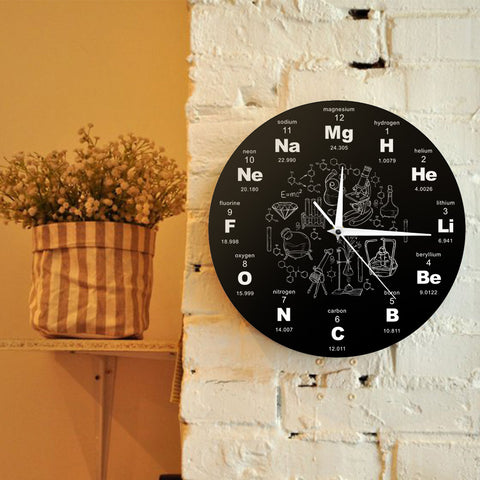 Periodic Table Clock Decorative Wall Clock