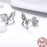 925 Sterling Silver Jewelry Set Vintage Butterfly Rings & Earrings Jewelry Sets Wedding Engagement Jewelry