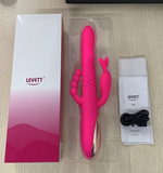 FUN MATES Rabbit Vibrator 3 in 1 Dildo Vibrator 7Thrusting+10 Vibration G spot Vibrator Clitoral Stimulator Vagina Anal