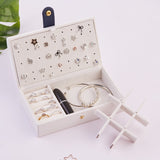 Portable PU Earrings Jewelry Box Earrings Necklace Ring Jewelry Storage Box Earrings Jewelry Box Storage Box