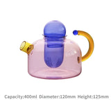 Creative Heat Resistant Glass Teapots Pitcher Suitable Household Teaware Lover Tea Sets Kettle Water Cup Bottle Cooker Usable