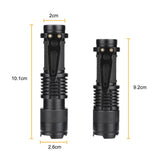 Mini 3 Modes LED UV Flashlight Q5 SK68 Waterproof Zoomable  Lantern Torch 395nm Violet Light Lamp Used By AA Or 14500