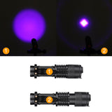 Mini 3 Modes LED UV Flashlight Q5 SK68 Waterproof Zoomable  Lantern Torch 395nm Violet Light Lamp Used By AA Or 14500