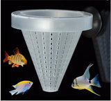 Aquarium Fish Food Feeder Sucker 6.8*6.7cm Plastic White Funnel Feeder Bloodworm Fish Aquarium Food Pet Easy To Use Funne Cup 1