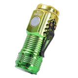 Mini Powerful LED Flashlight USB Rechargeable Strong Light Torch with Three Eye Flashlight Portable Camping Fishing Lantern