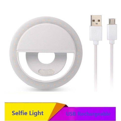 USB charge LED Selfie Ring Light for Iphone Supplementary Lighting Night Darkness Selfie Enhancing for phone Fill Light