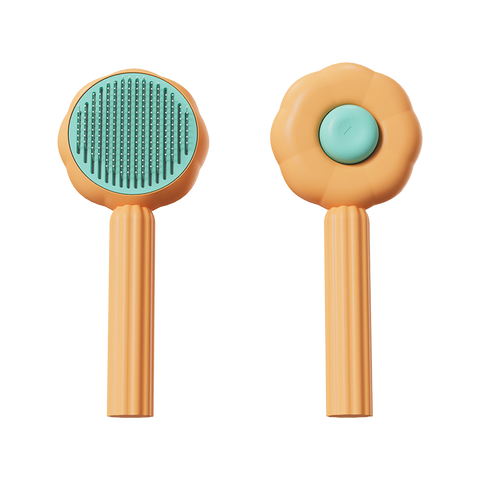 New Sunflower Pet Comb Cat Comb Pet Brush Pet Self-Cleaning Needle Comb Pet Hair Remover Pet Comb