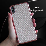 Diamond Plating Case for iPhone Luxury Slim Silicone Cell Phone Cover