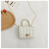 Children's Bag Pearl Tote Bag Princess Bag Mini Pearl Tote Bag Cute Girl Bag Ribbed Bag