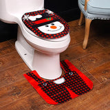 Santa Claus Snowman Reindeer Christmas Toilet Cover Merry Christmas Decor